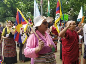 The Tibetan People's Movement for Middle Way holds protest rally in New Delhi. The rally which began from Ram Lila ground to Jantar Mantar called on China to address the demands of self-immolators inside Tibet and to enter into dialogue with the Dalai Lama or his representatives.
