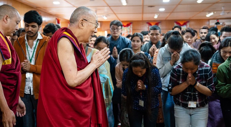 Dalai Lama with Indian Students