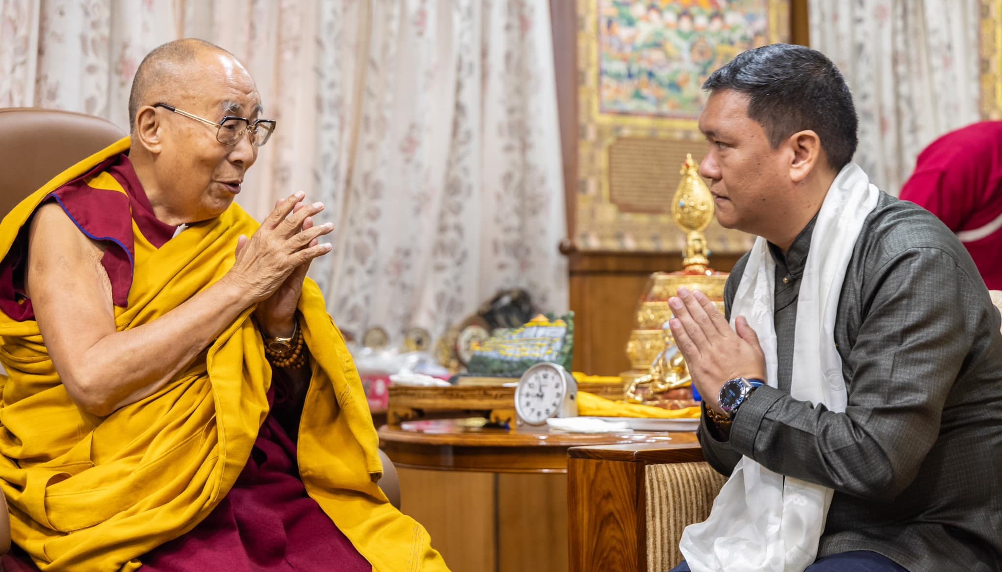 HHDL & Pema Khandu