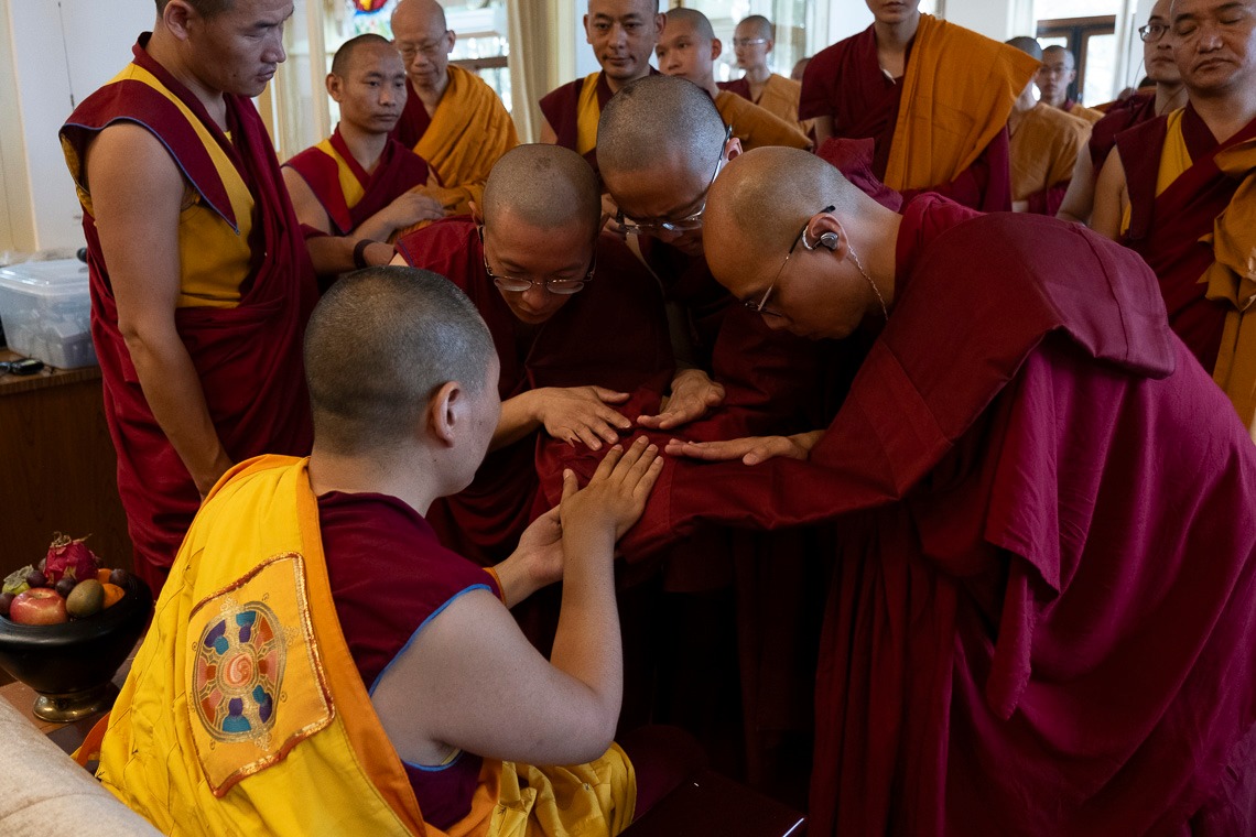Dalai Lama Bestows Novice Ordination Vows 