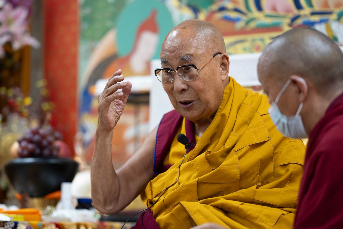 Dalai Lama Bestows Novice Ordination Vows 