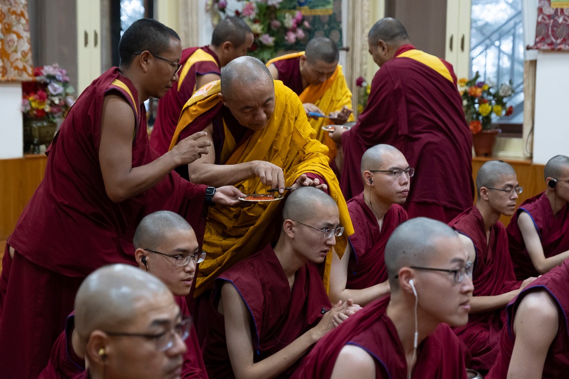 Dalai Lama Bestows Novice Ordination Vows