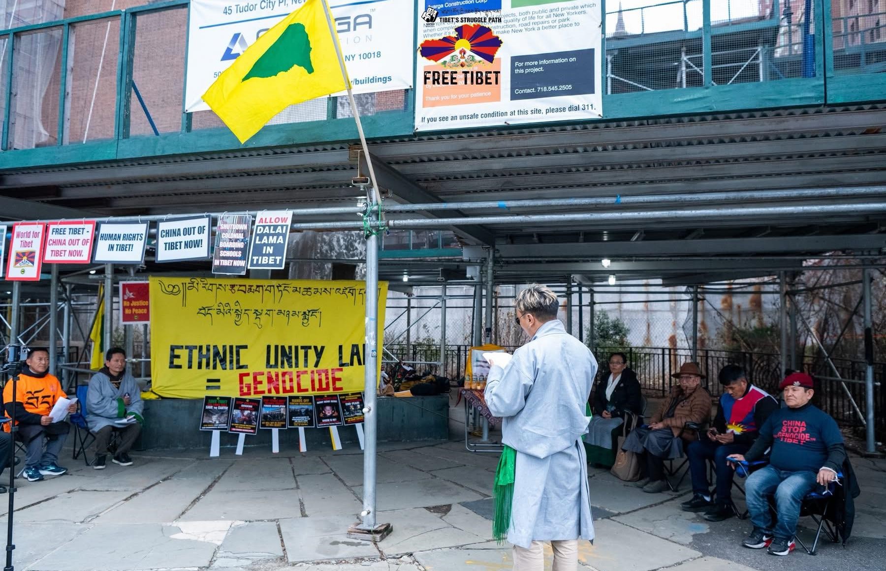 Tibetan activists Hold Hunger Strike at UN Headquarters to Protest China’s New Law